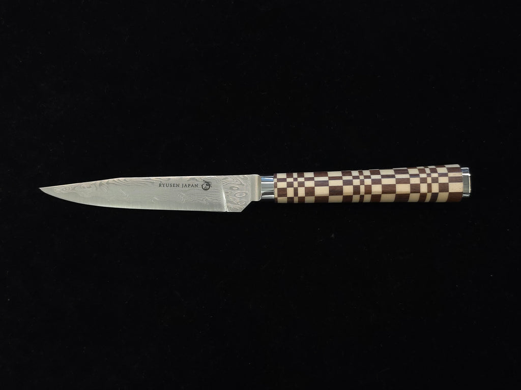 Ryusen ATS-314 Yosegi Steak Knife (Ichimatsu)