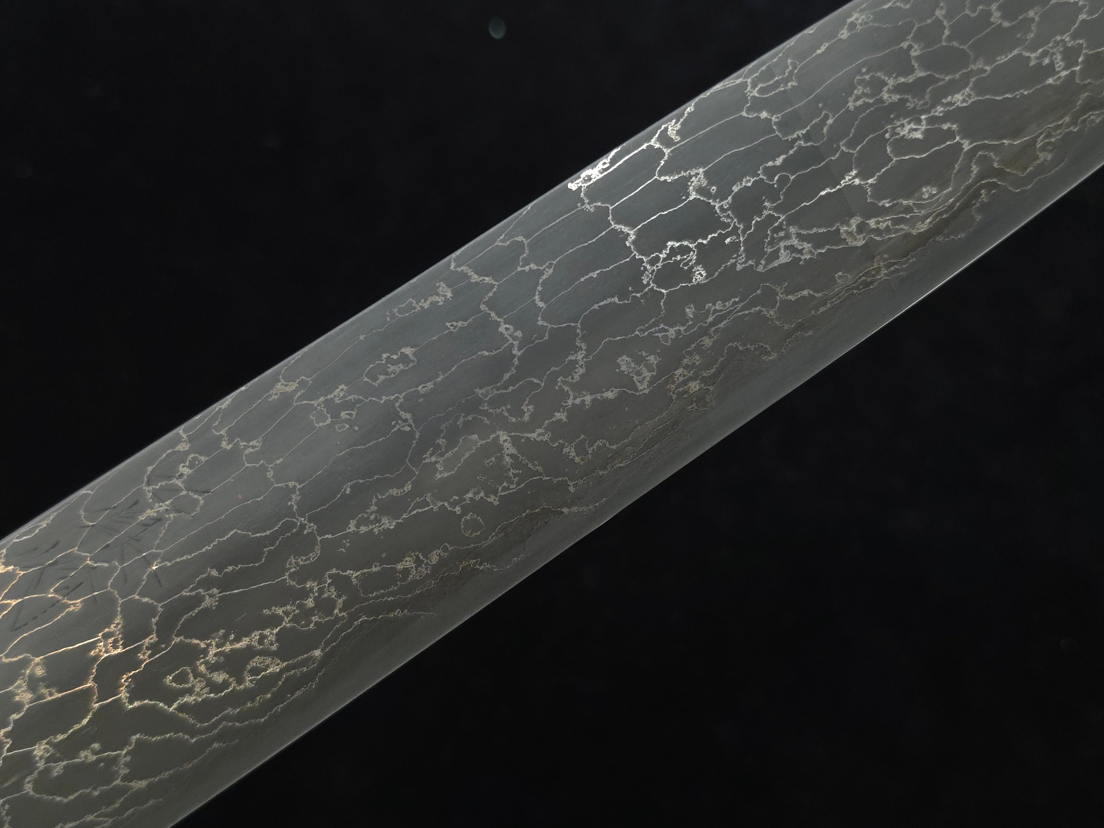 Naoki Mazaki Beads Damascus Shirogami 1 Sujihiki 300mm
