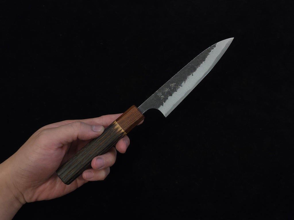 Yoshimi Kato Aogami Super Kurochi Petty 120mm