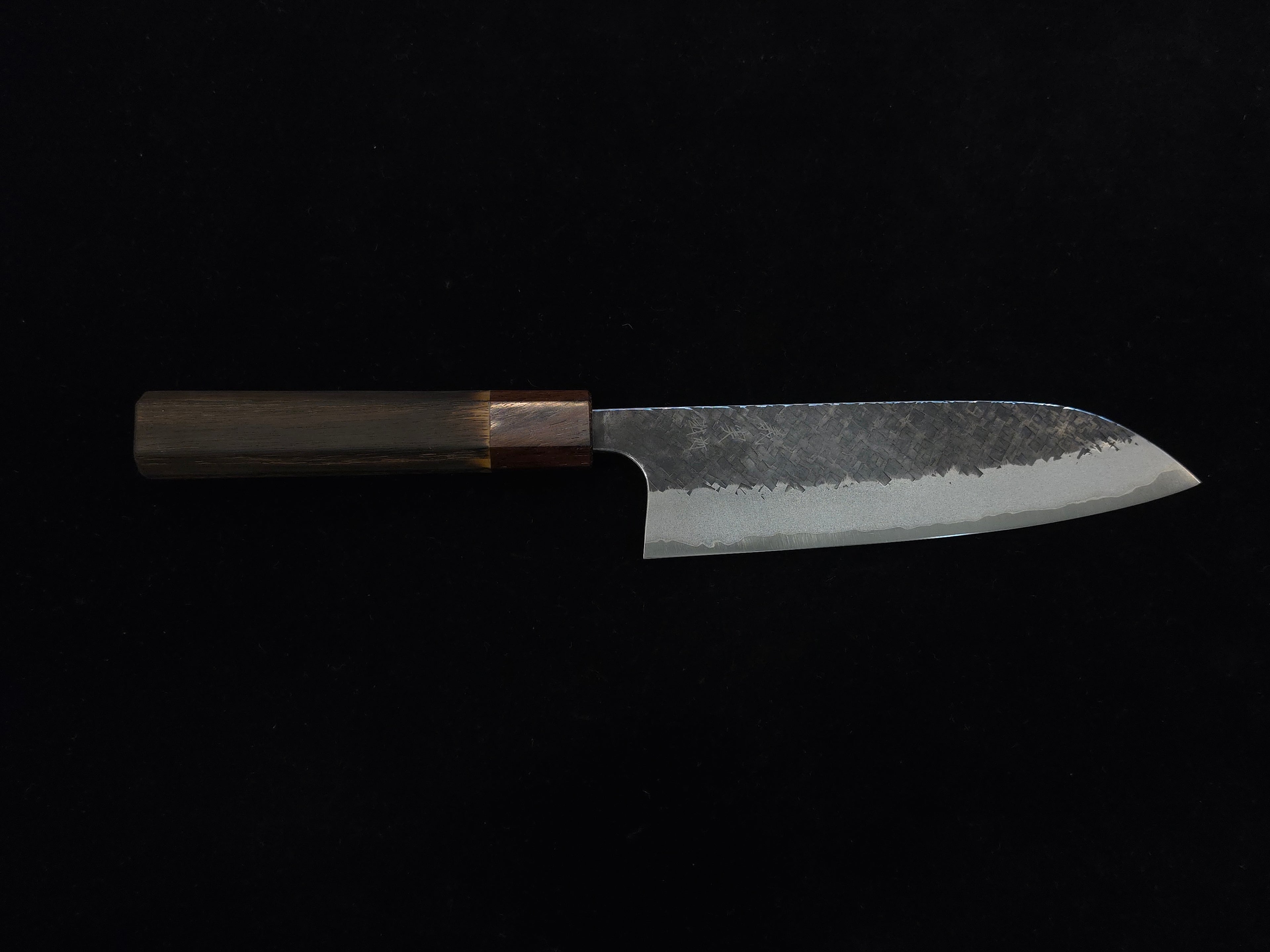 加藤義實超青鋼黑打三德刀170mm