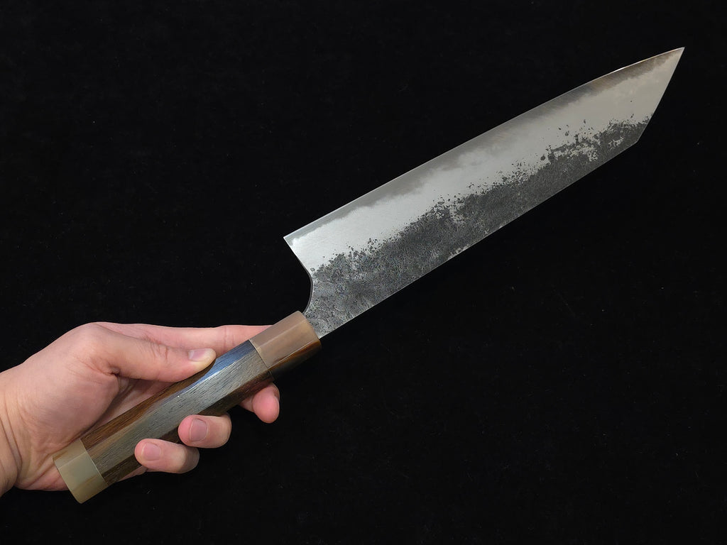 真崎直樹本三枚超青鋼黑打梨地切付牛刀270mm