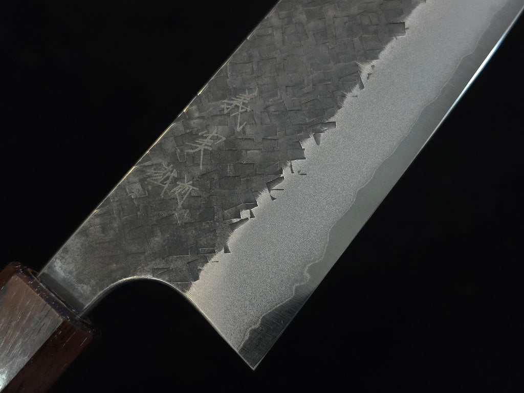 加藤義實超青鋼黑打三德刀170mm