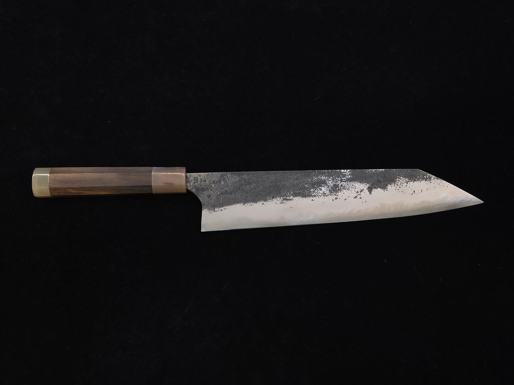 真崎直樹本三枚超青鋼黑打梨地切付牛刀270mm
