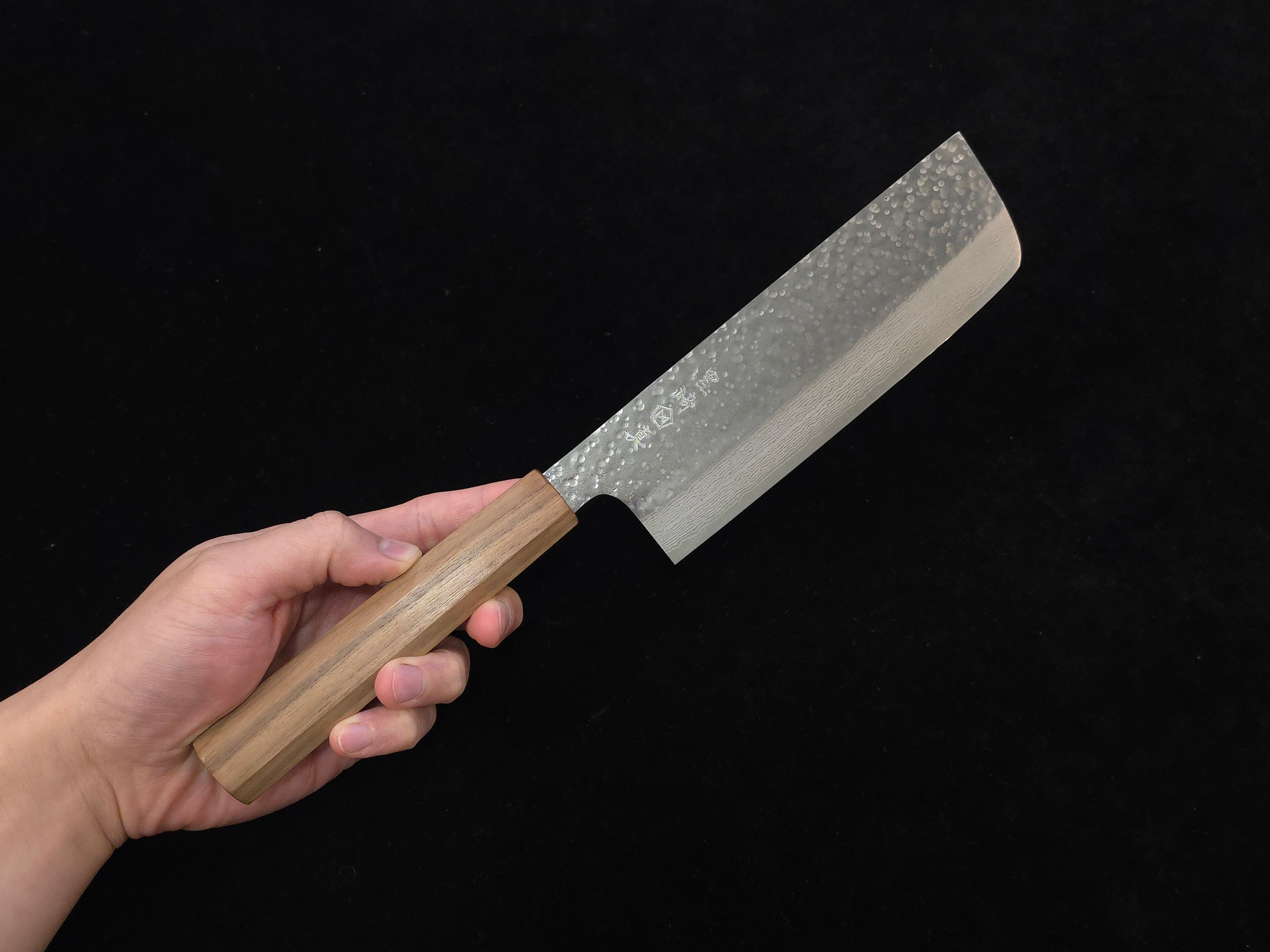黑崎真VG7鎚目大馬士革菜切165mm