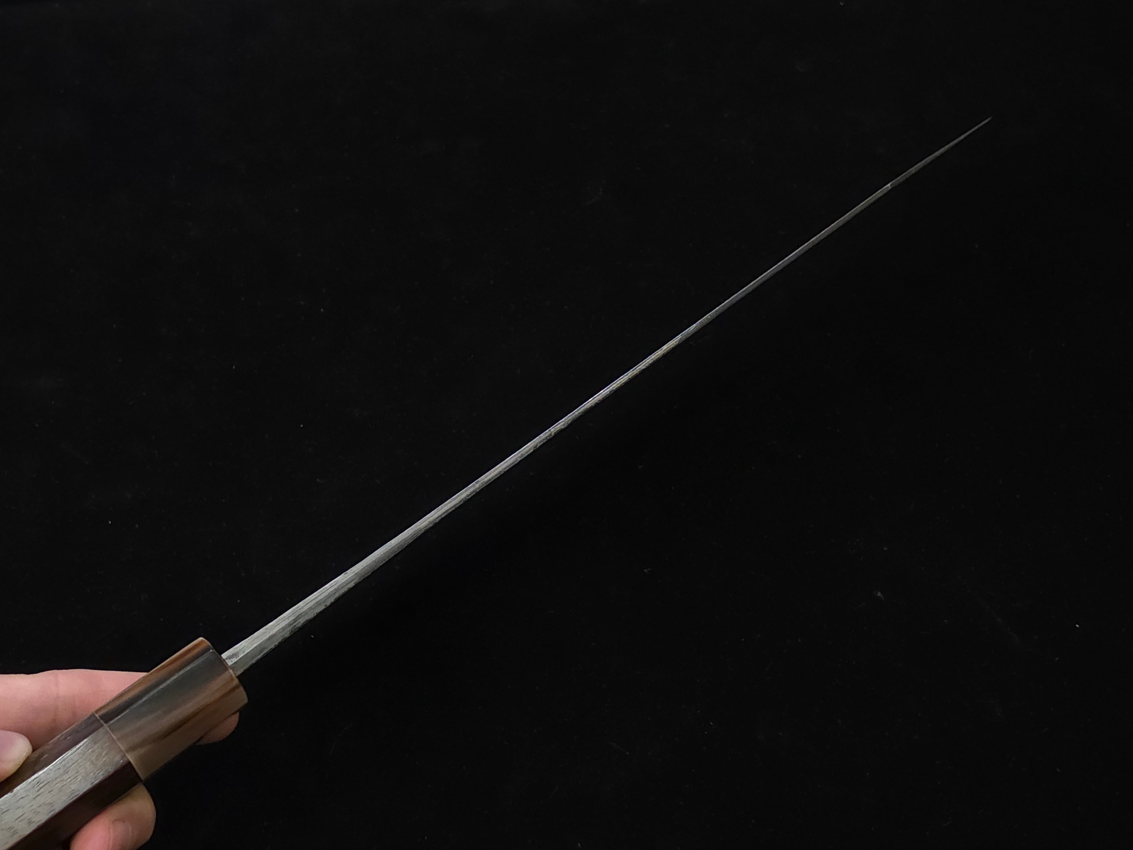 真崎直樹本三枚超青鋼黑打梨地切付牛刀270mm