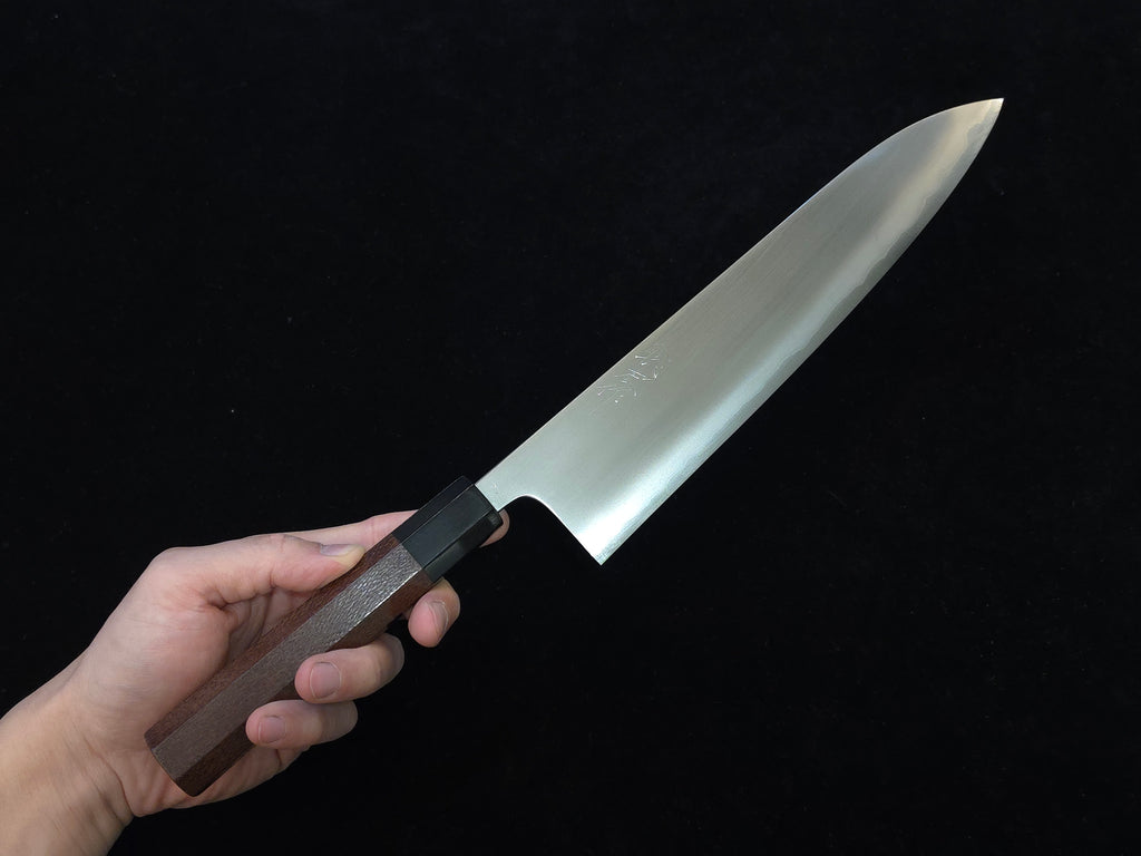 涌井聡宏白二鋼牛刀240mm(龍鱗木手柄)