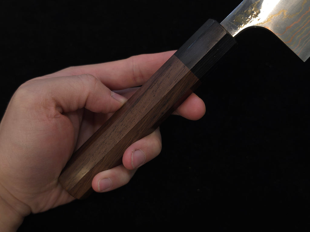 Takeshi Saji Blue 2 Rainbow Damascus Gyuto 240mm